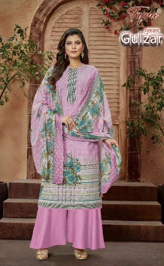 Fyra Gulzar Catalog Casual Wear Pure Cotton Printed Women Unstitched Dress Materials 