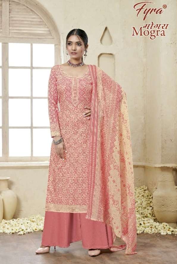 Fyra Mogra Catalog Casual Wear Pure Cotton Ladies Dress Materials 