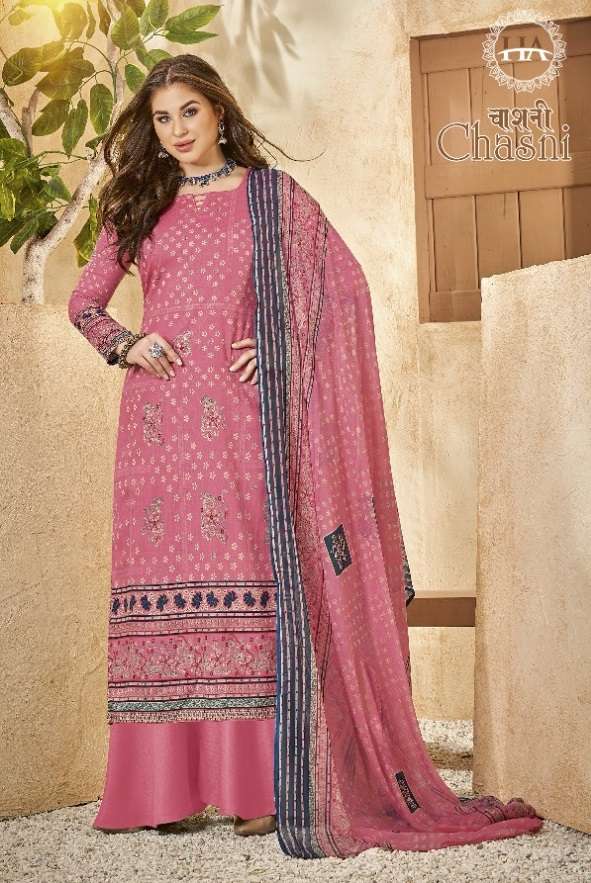 Harshit Chasni Catalog Festive Wear Pure Jam Digital Printed Unstitched Women Dress Materials 