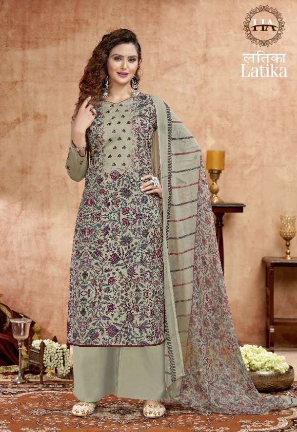 Harshit Latika Catalog Designer Wear Pure Jam Cotton Printed Dress Materials 