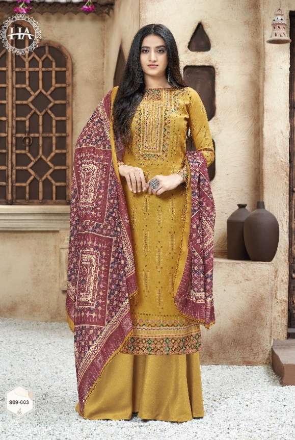 Harshit Nishita Catalog Designer Wear Pure Jam Cotton Unstitched Dress Materials 