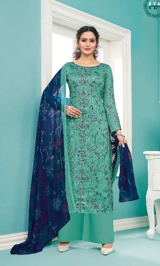 Harshit Summer 22 Catalog Festive Wear Pure Jam Digital Printed Dress Materials 