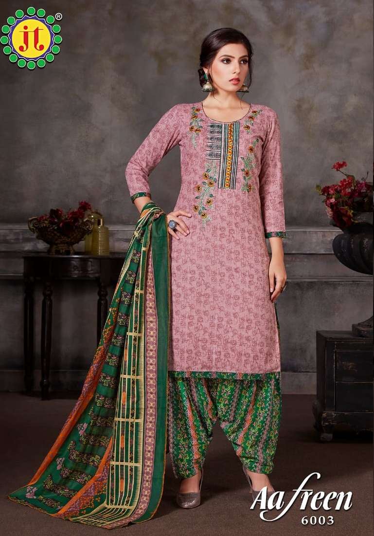 Jt Afreen Vol 6 Catalog Regular Wear Cotton Printed Women Dress Materials 