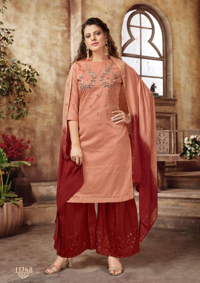 Kalaroop Shilpi Catalog Designer Wear Readymade Top Bottom With Dupatta 