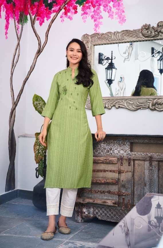 Kalaroop Treat Catalog Casual Wear Rayon Embroidery Kurtis 