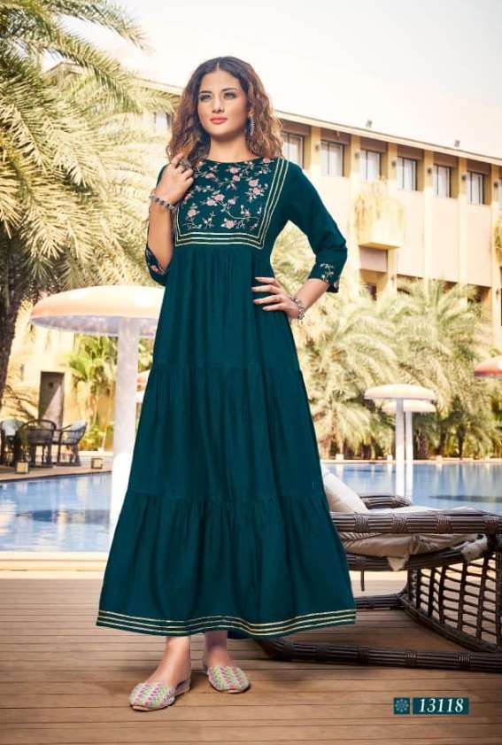 Kalaroop Zoya Vol 2 Catalog Party Wear Long Gown Style Anarkali Kurtis 