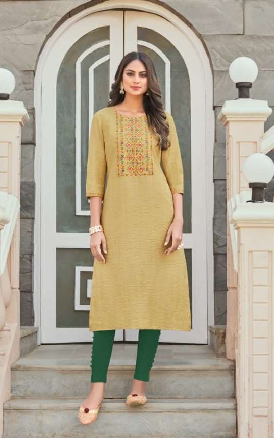 Rangoon Aaina Vol 2 Catalog Festive Wear Viscose Embroidery Work Kurtis 