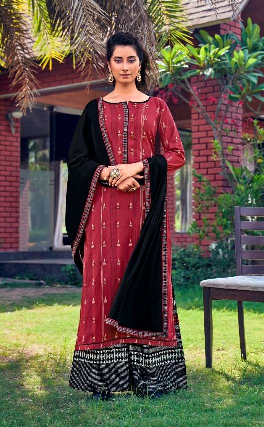 Rangoon High Up Catalog Party Wear Cotton Embroidery Readymade Top Bottom With Dupatta