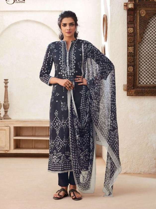 Sahiba Esta Catalog Party Wear Chiffon Printed Ladies Dress Materials 