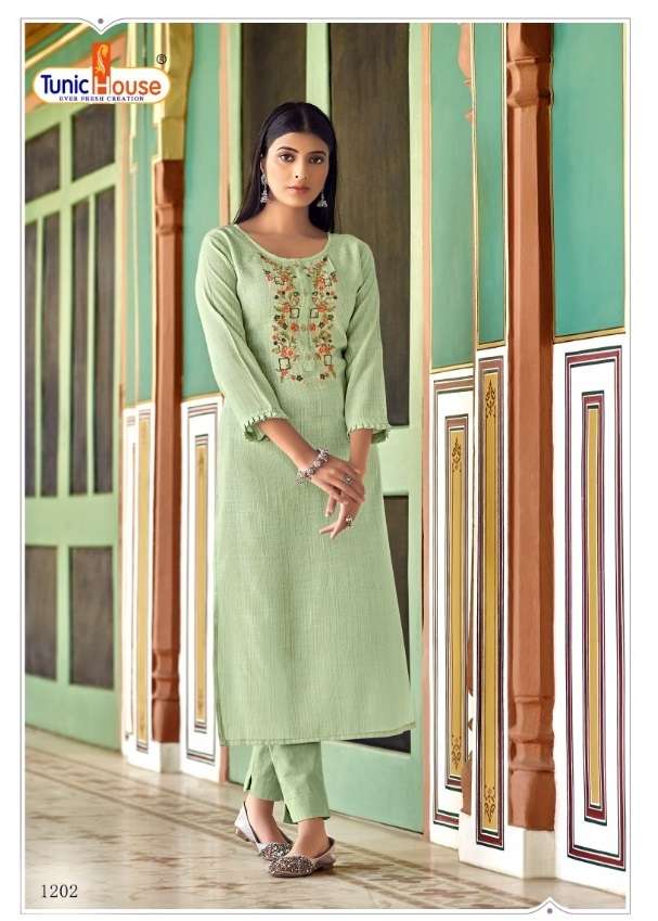 Tunic House Cloud Catalog Fancy Wear Viscose Rayon Handwork Kurtis 