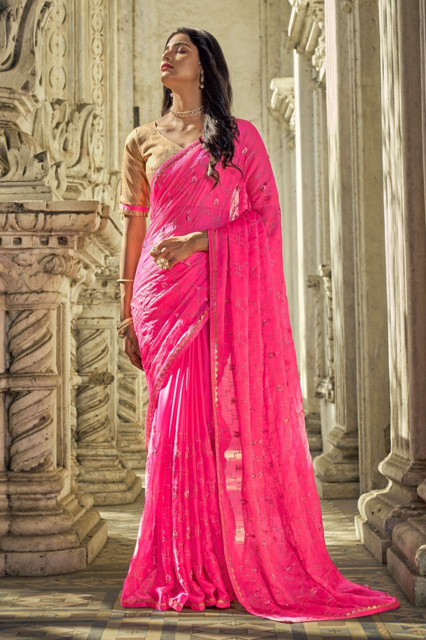 Ynf Kapardara Sequence Catalog Regular Wear Chiffon Sequence Embroidery Work Sarees 