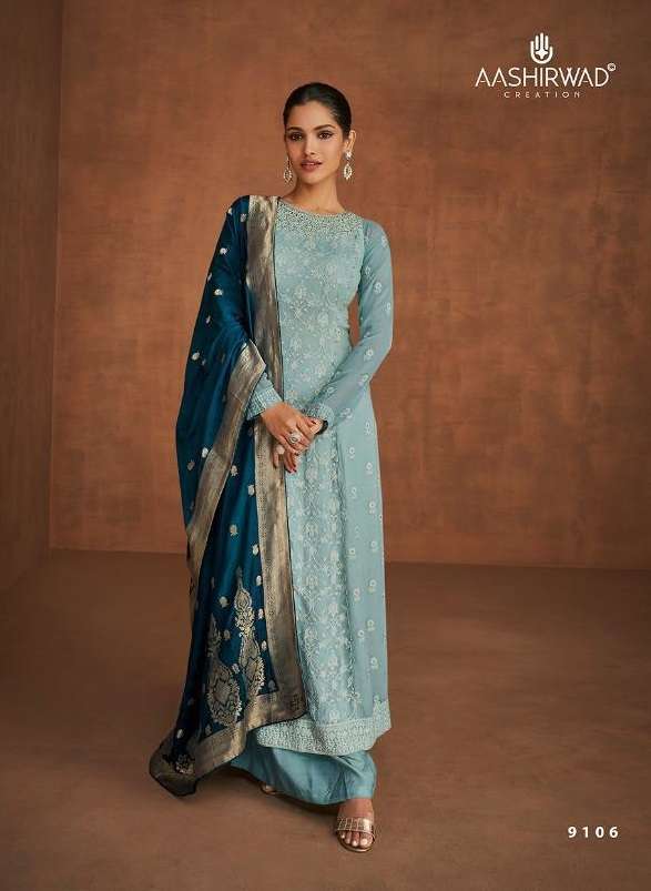 Aashirwad Noura 9105 Series Designer Salwar Kameez