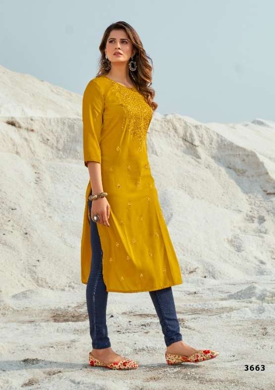 Rangoon Aktara Catalog Stylish Designer Wear Pure Muslin Kurtis 