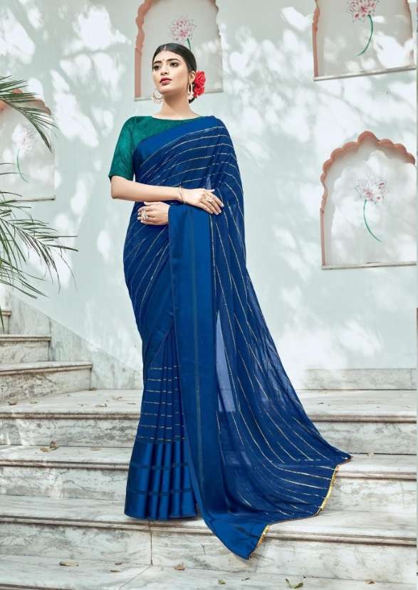 Ynf Gandhari Mukaish Catalog Fancy Wear Weightless Satin Style Saree Wholesale Rate In Surat 