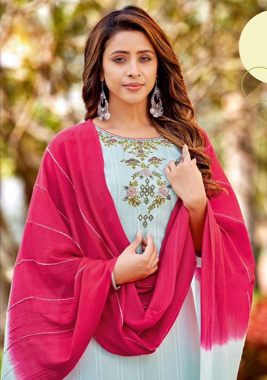 Stimulating Printed Pink Anarkali Style Designer Salwar Suit – Kaleendi
