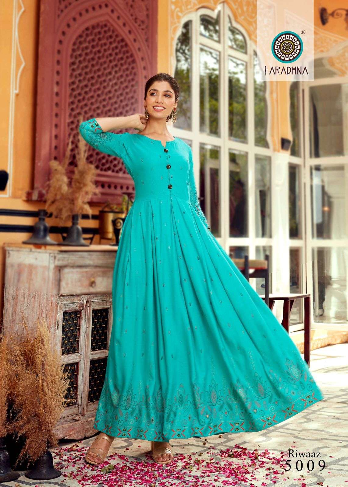 ARADHNA Catalog  RIWAAZ VOL 5 anarkali kurtis wholesale Price