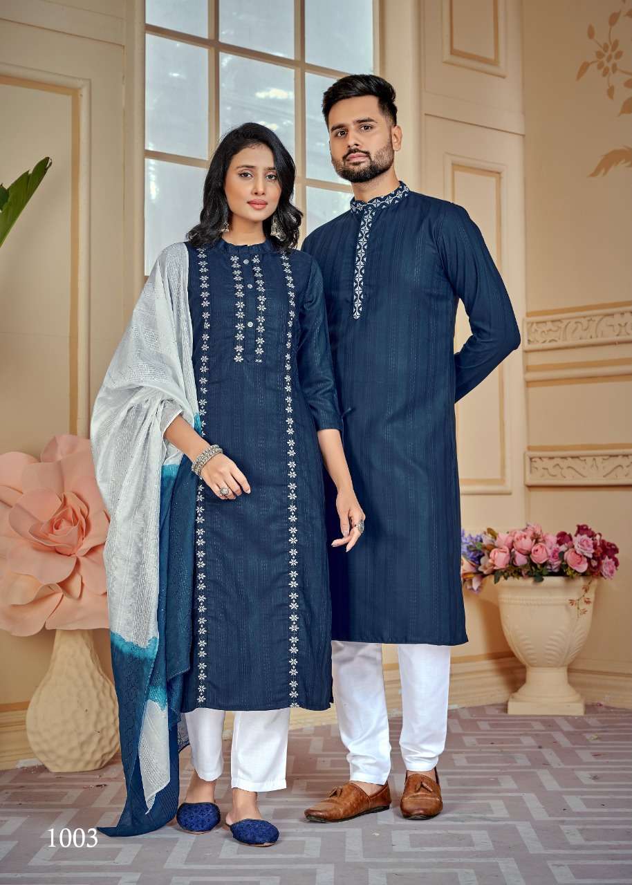 Beautiful Navy Blue Matching Couple dress for Men and Women – mahezon-sonthuy.vn
