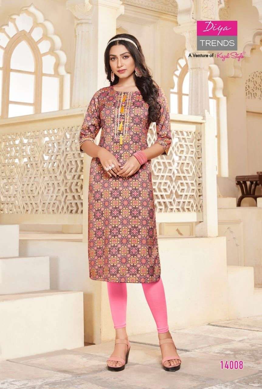 Diya Trends Gardencity Vol 14 Catalog Foil Printed Kurties