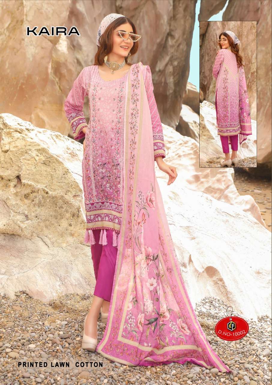 KEVAL FABCatalogue  KAIRA-vol-10 EXCLUSIVE LAWN COLLECTIO 100% PURE LAWN COLLECTION