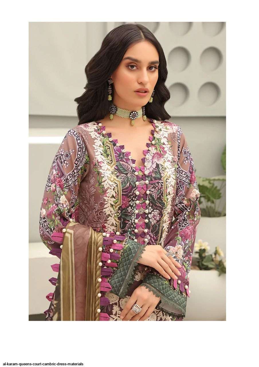 Queen court al karam lawn suit