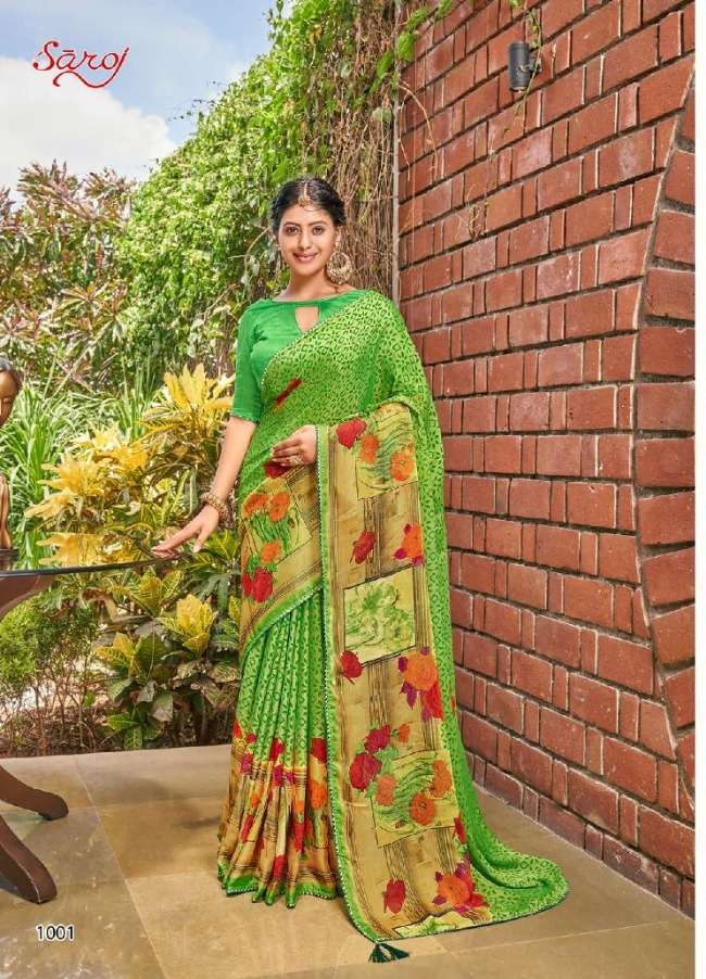 Saroj Sarees presents Shivangi Banglori printed Sarees Catalogue Manufacturer price