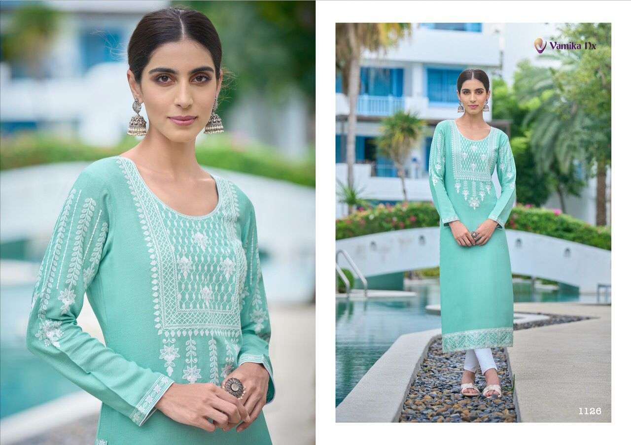 Vamika Nx Rooh Vol 5 Catalog Fancy Wear Kurti With Pant