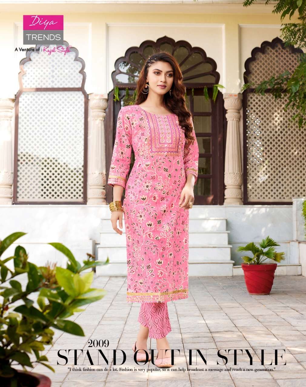 Diya Trends Goldy Vol 2 Catalog Excluisve Wear Embroidery Kurti With Pant Wholesale