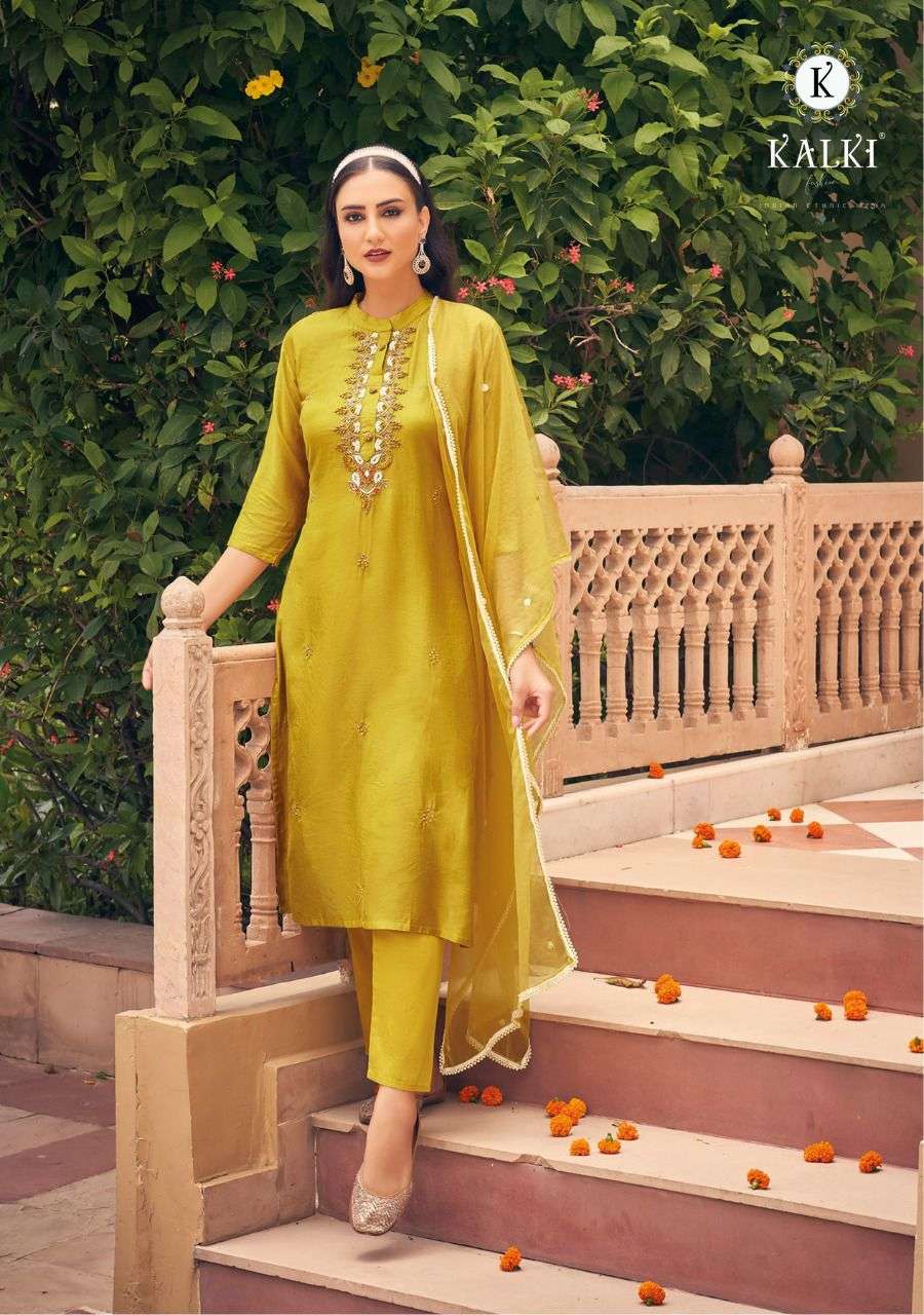 Kalki Anokhi Catalog Viscose Silk Party Wear Wholesale Top Bottom Dupatta