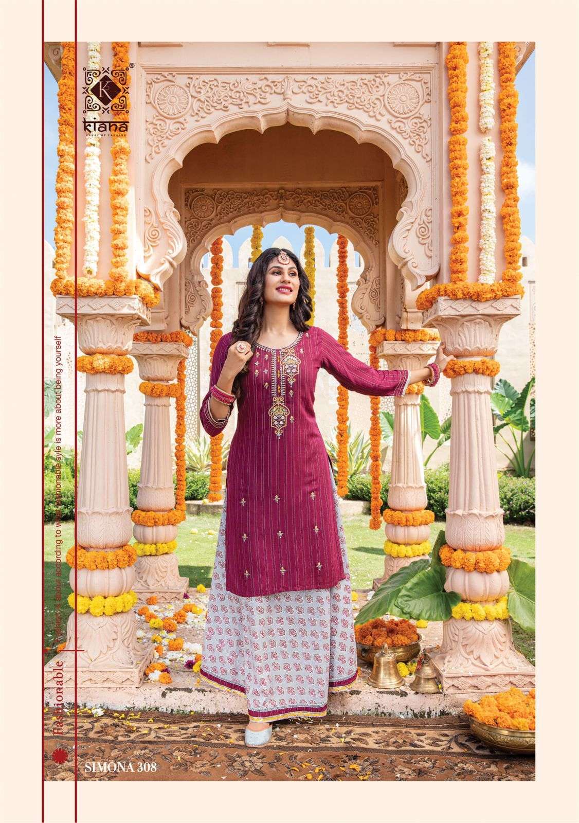 Kiana Simona Vol 3 Catalog Silk Cotton Party Wear Top Bottom Wholesale