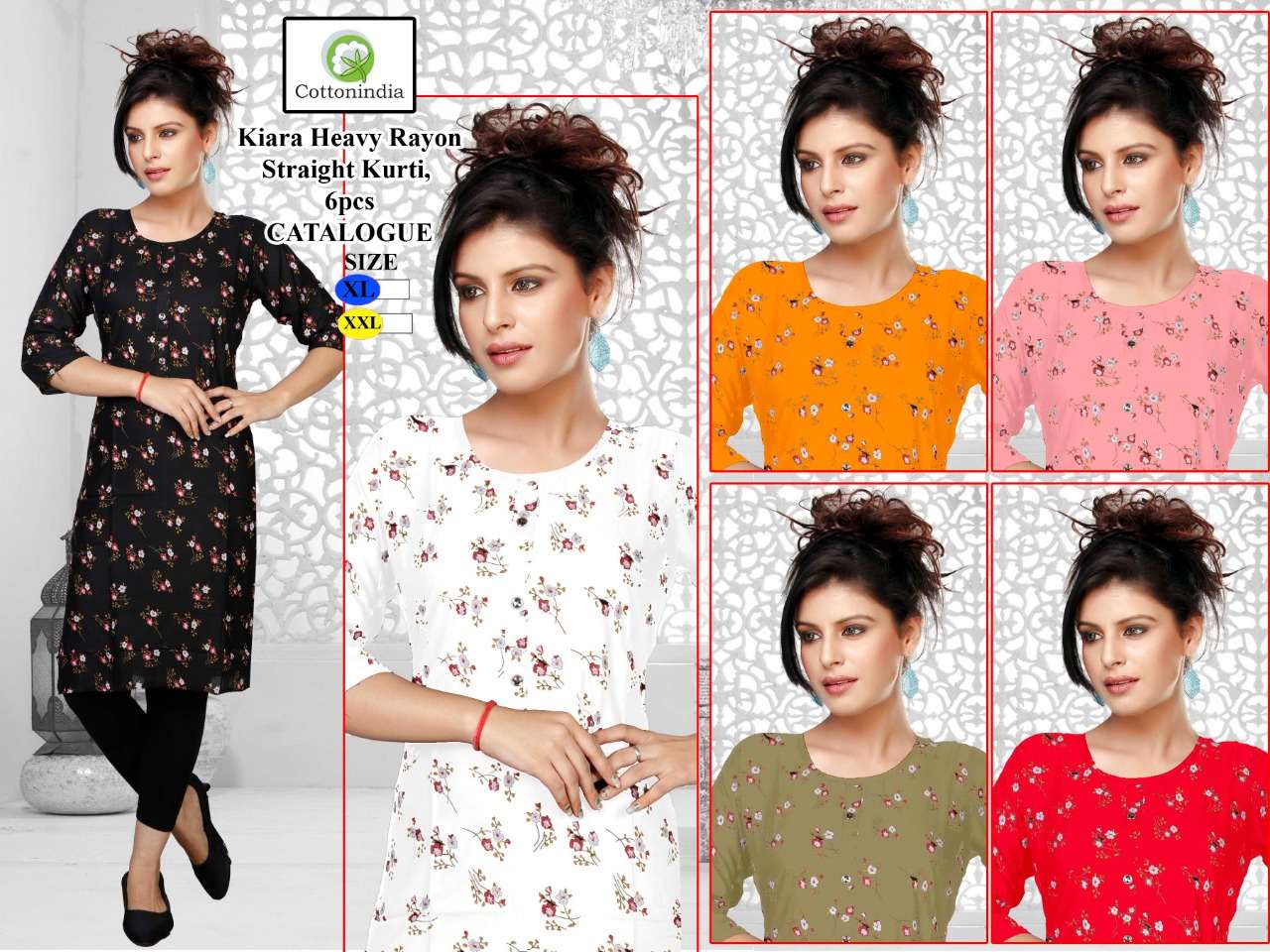 Kiara hevy Riyon print kurti 