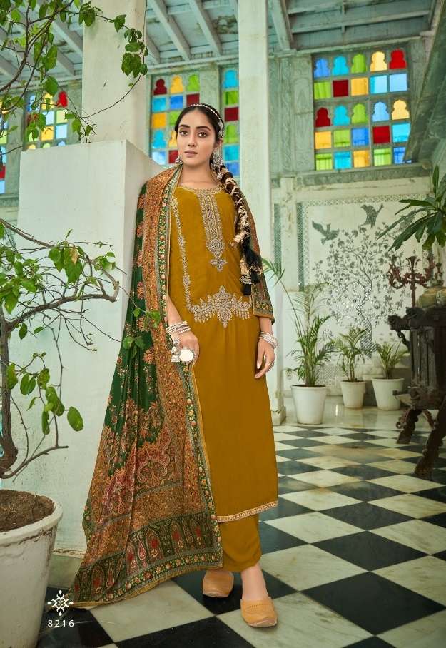 Levisha Mehnoor Catalog Pashmina Dress Materials Wholesale