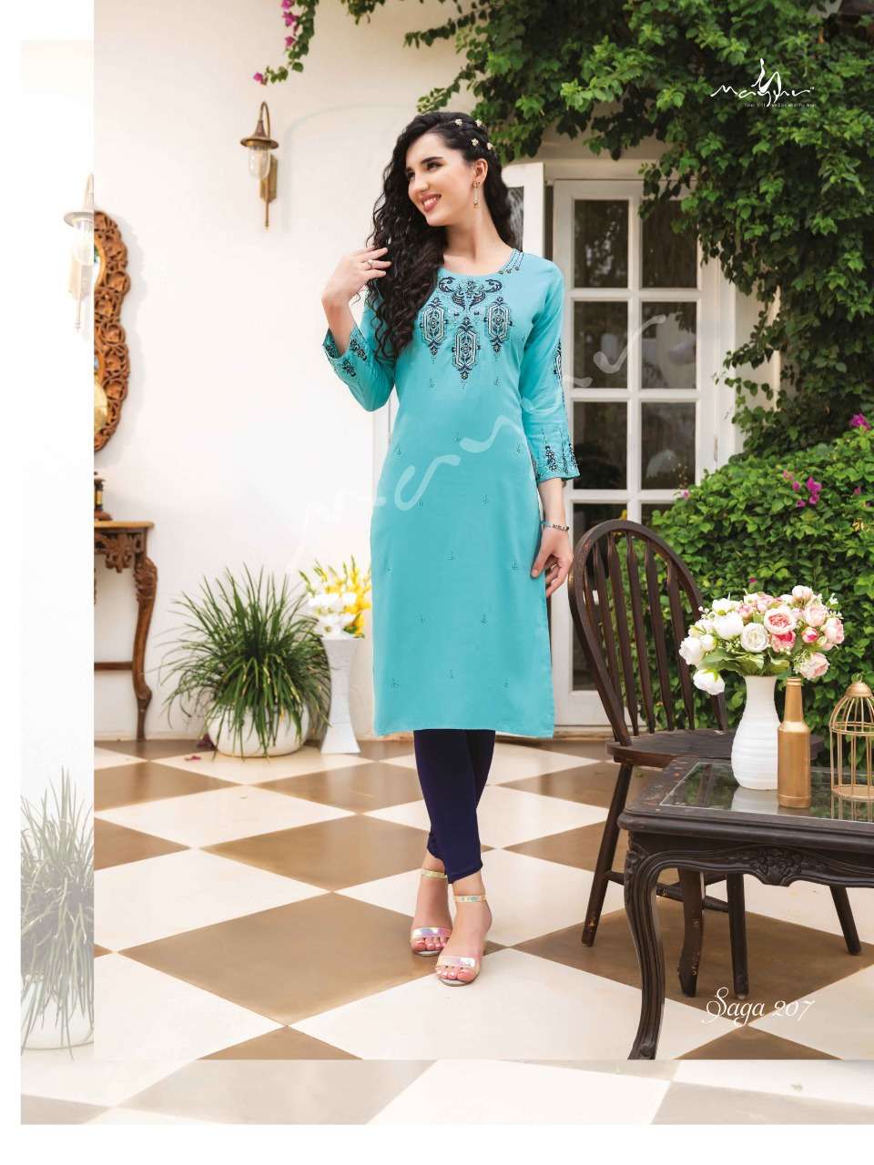 Mayur Saga Vol 2 Catalog Party Wear Rayon Kurtis Wholesale