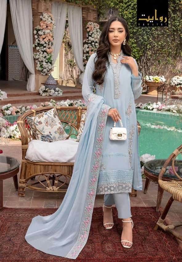 Rawayat Damask X Rouche Vol 3 Catalog Pakistani Salwar Suits Wholesale