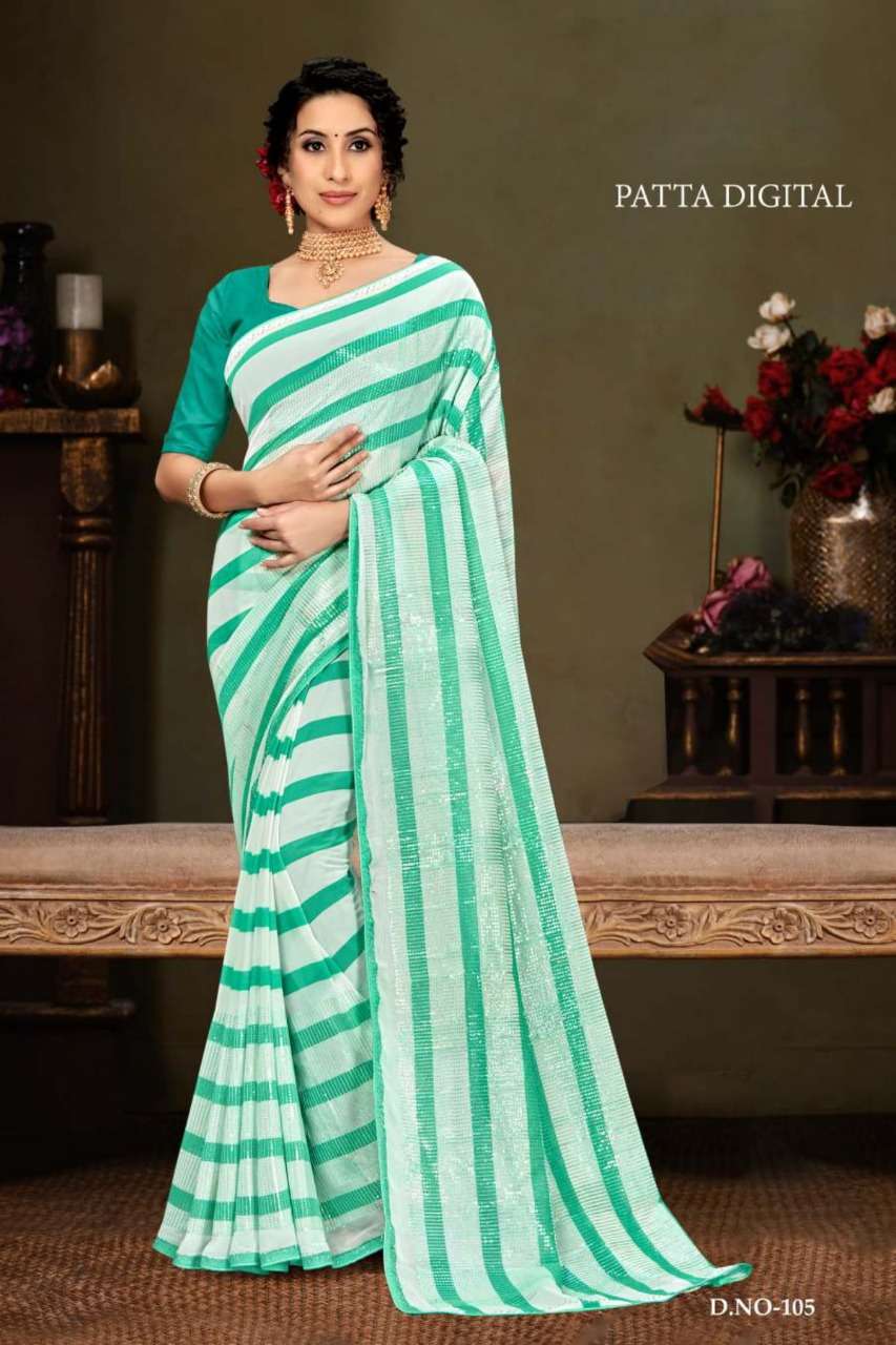 Ynf Patta Digital Catalog Fancy Wear Weightless Georgette Sarees Wholesale
