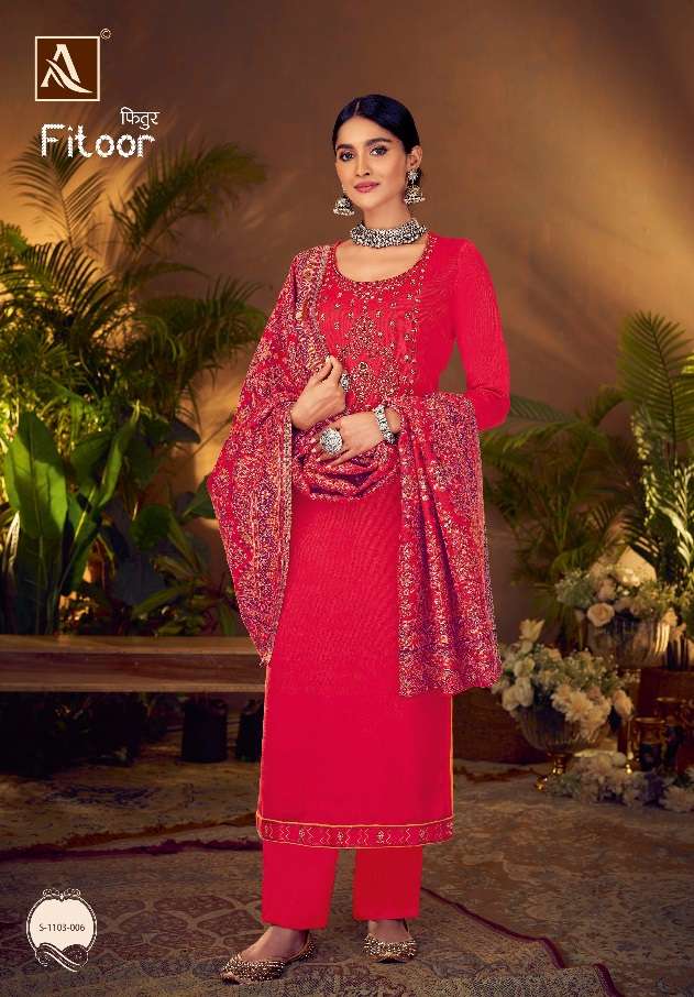 Alok Fitoor Catalog Embroidery Wear Pashmina Winter Dress Materials Wholesale