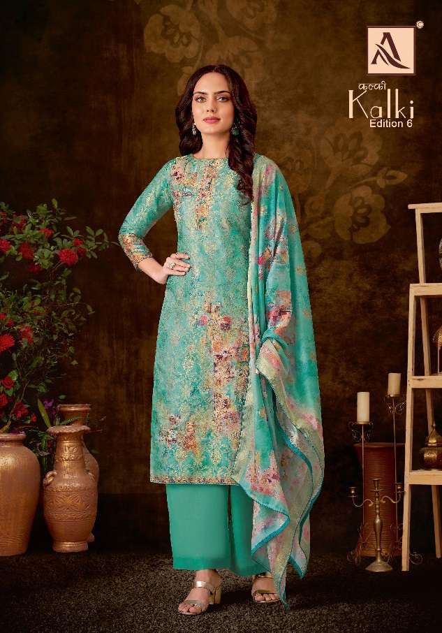 Alok Kalki Edition Vol 6 Catalog Regular Wear Dress Materials Wholesale