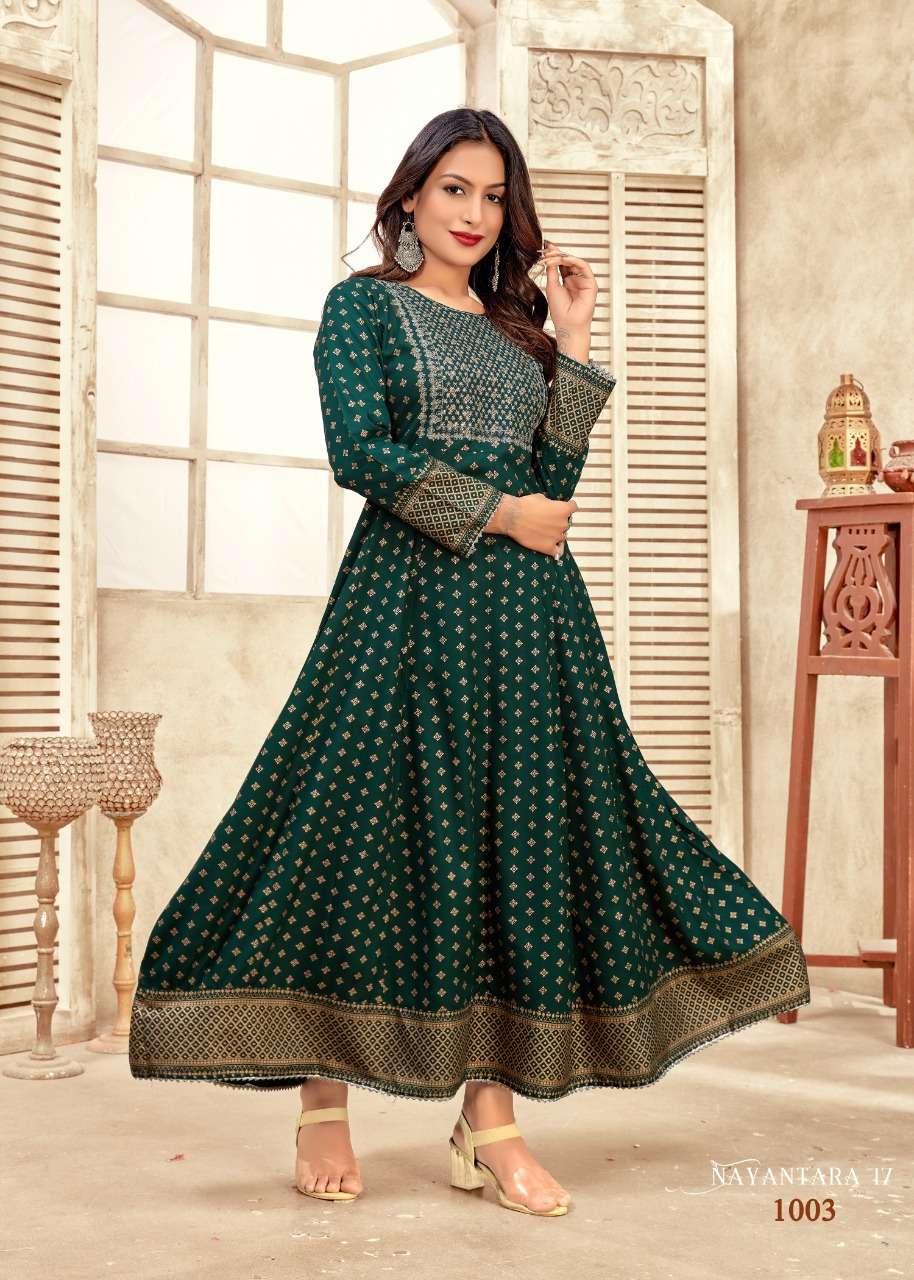 bluehills zia pure georgette fancy anarkali kurtis online supplier surat