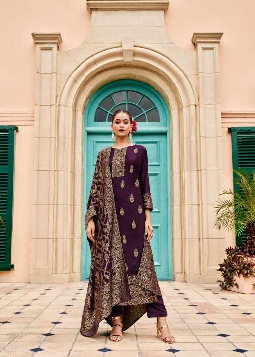 Belliza Gulkayra Catalog Pure Heavy Viscose Pashmina Dress Materials Wholesale