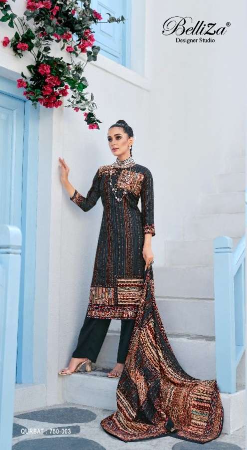 Belliza Qurbat Catalog Premium Winter Wear Pashmina Dress Materials Wholesale