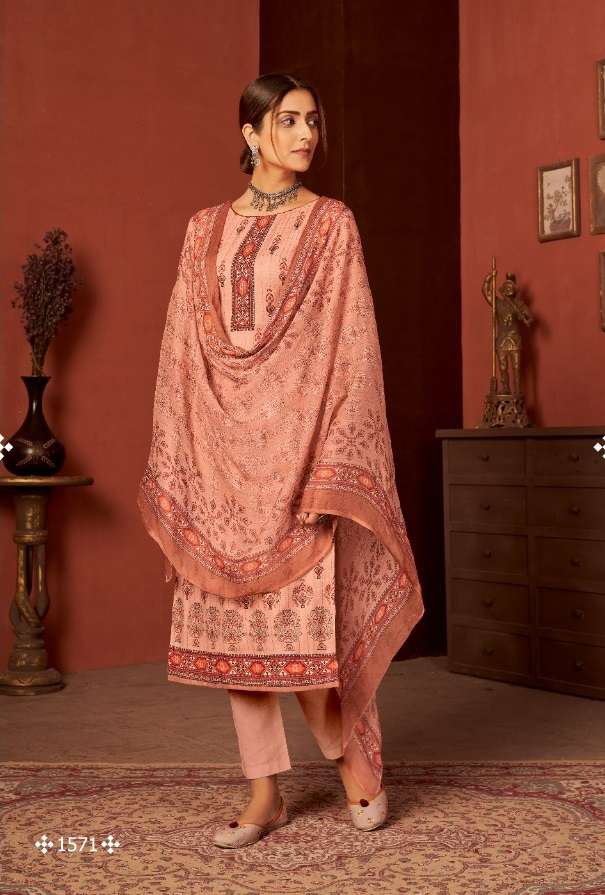Bipson Monalisa Catalog Premium Winter Wear Pashmina Dress Materials Wholesale