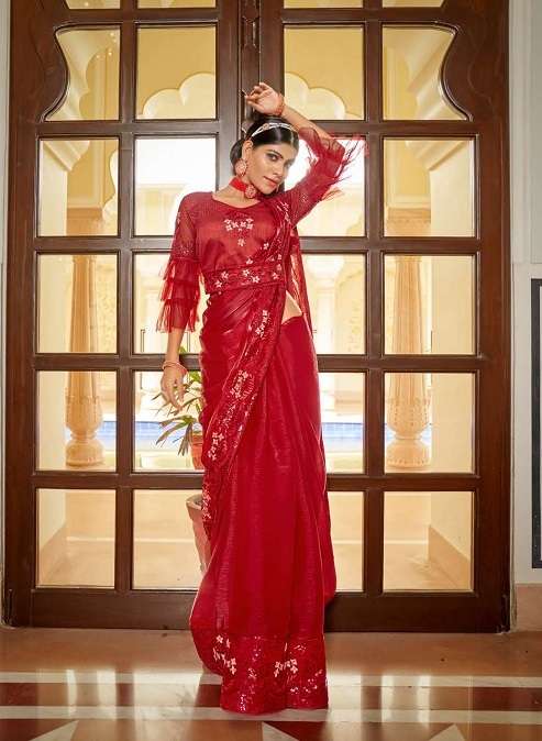 Kalista Butterfly Catalog Party Wear Designer Vichitra Silk Sarees Wholesale