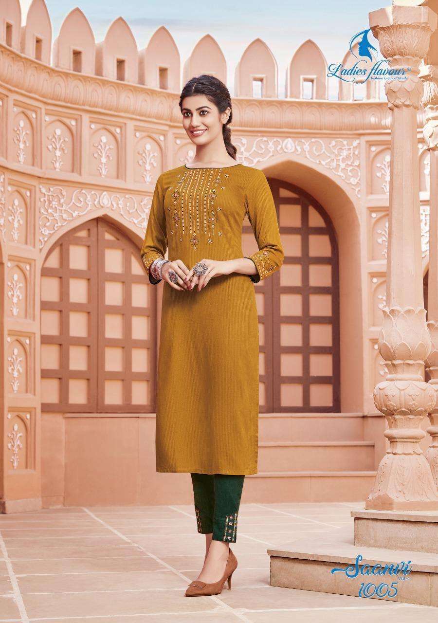 Ladies Flavour Saanvi Vol 4 Catalog Pure Viscose Rayon Designer Top With Bottom Wholesale