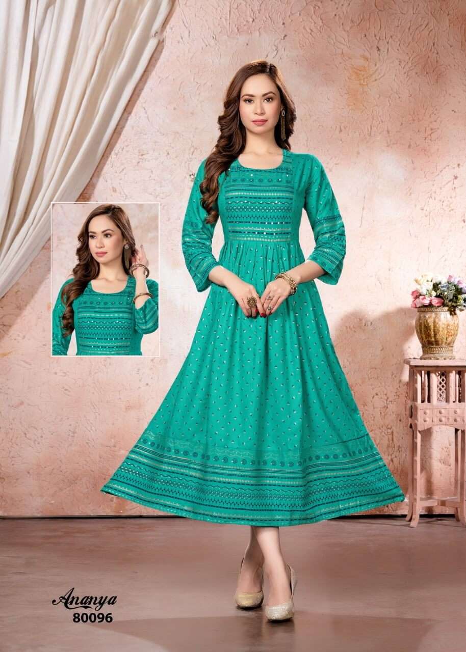 Mayra Ananya Catalog Fancy Wear Anarkali Kurtis Wholesale