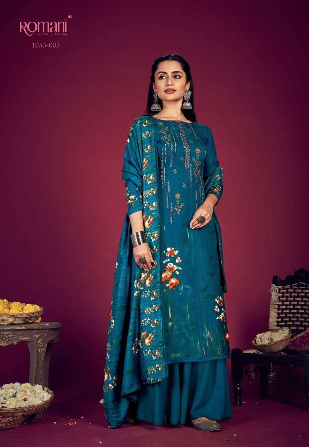 Romani Jhalak Catalog Premium Pashmina Dress Materials Wholesale