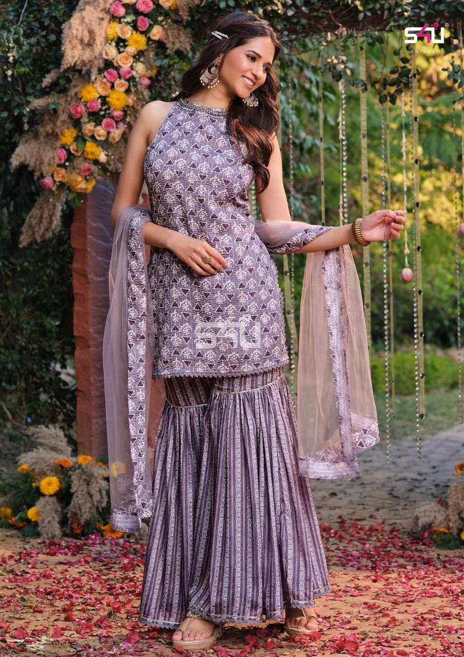 S4u Afreen Catalog Traditional Designer Wear Ready Made Dress Materials Wholesale