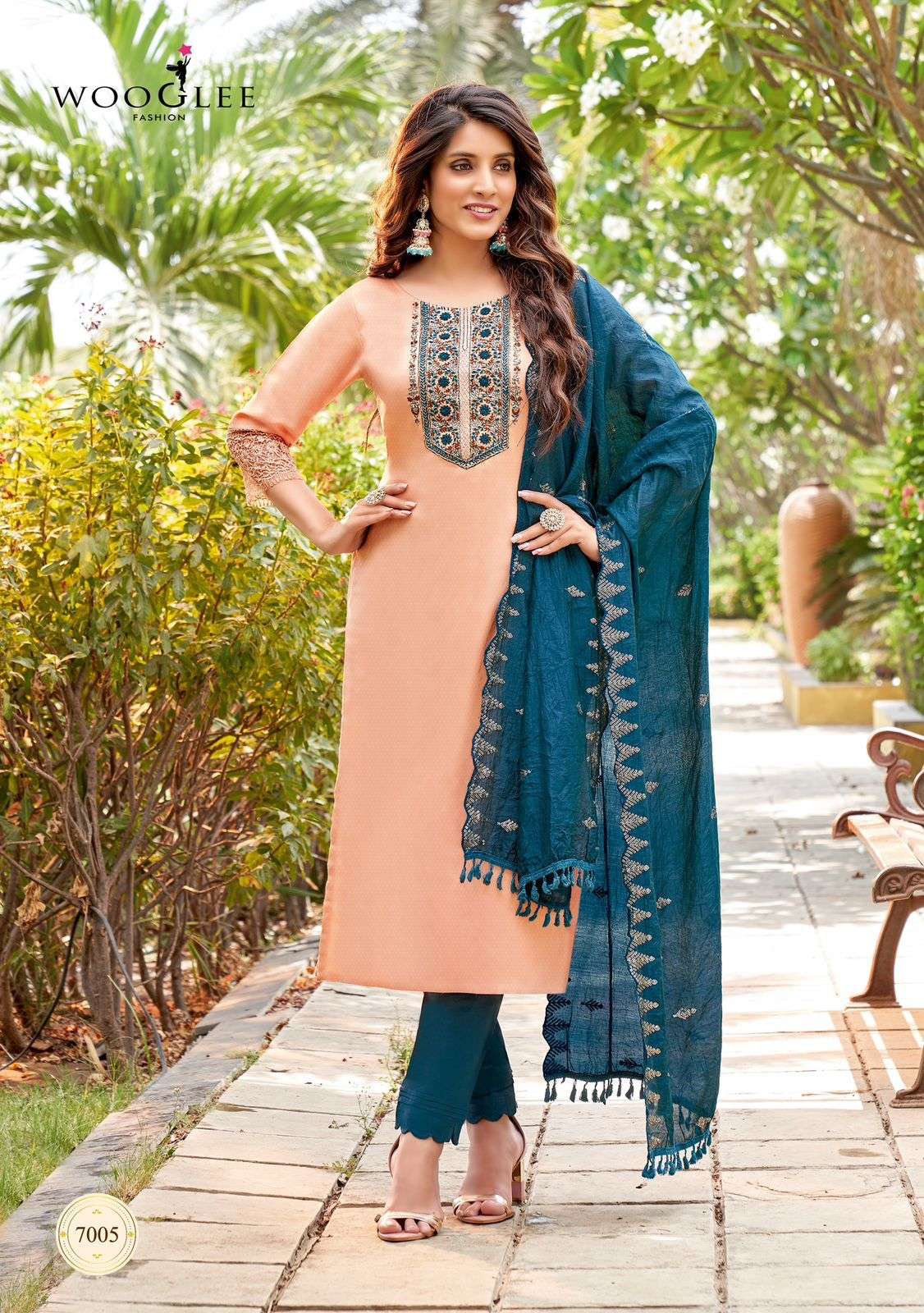 Wooglee Varnee Catalog Festive Wear Kurti Bottom With Dupatta Wholesale