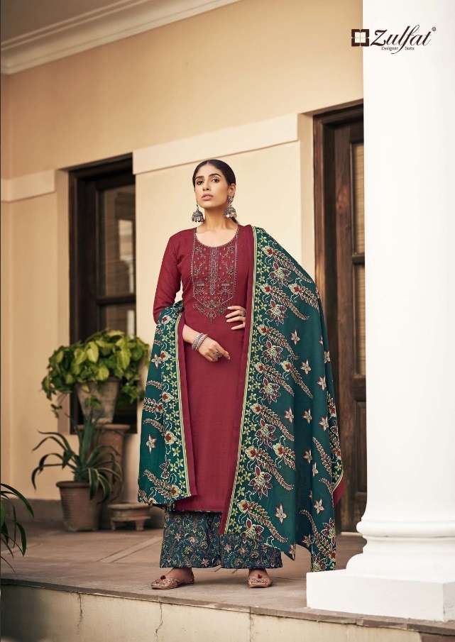 Zulfat Sohni Vol 2 Catalog Embroidery Wear Pashmina Dress Materials Wholesale