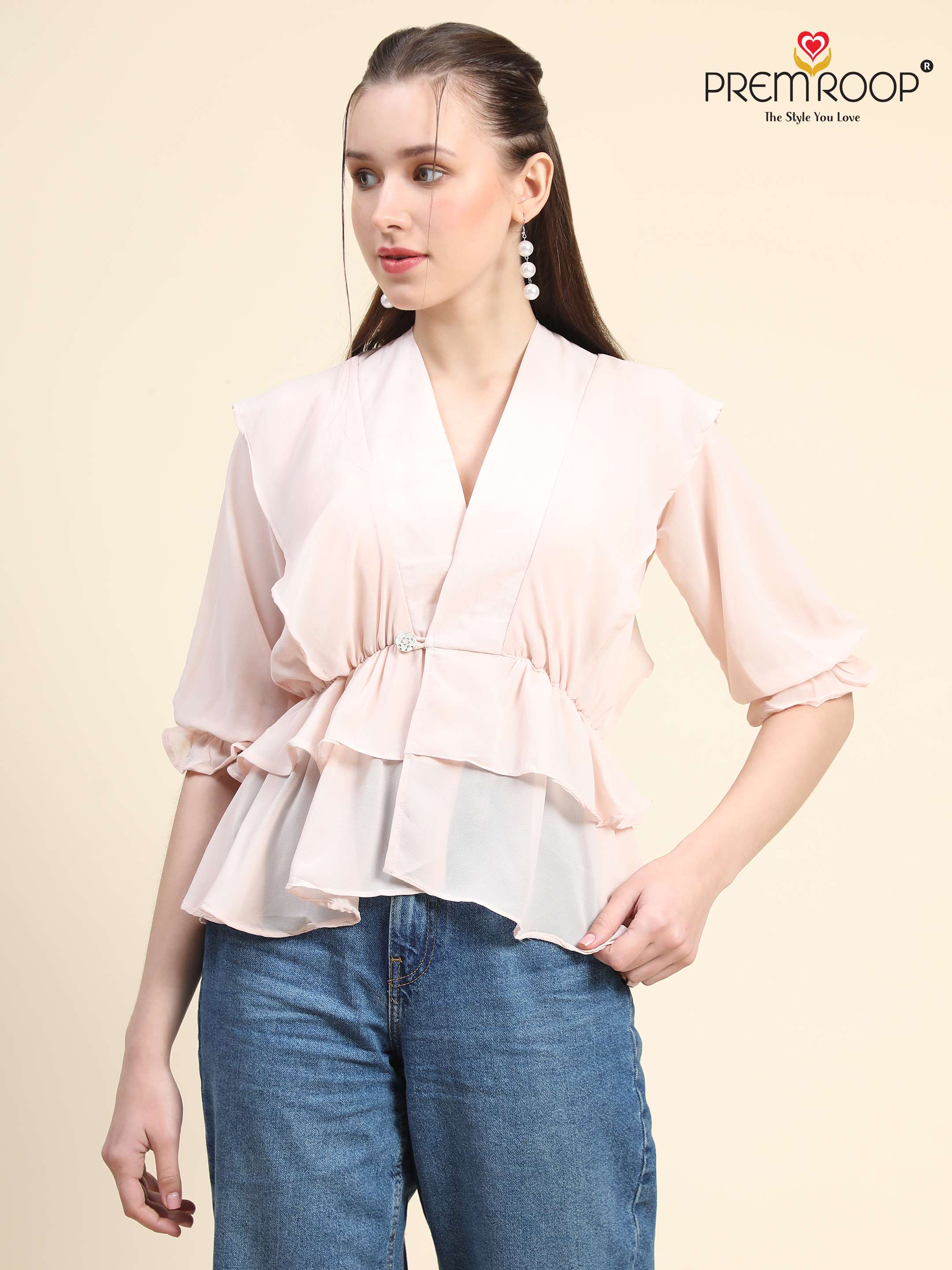 Premroop Present Stylish Western Tops On Wholesale 