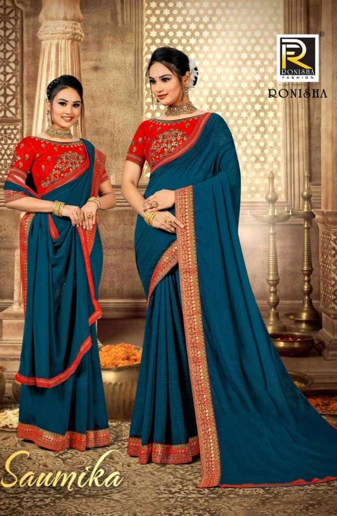 RONISHA LAUNCHED NEW DESIGNER SAREE ON EMBROIDERY