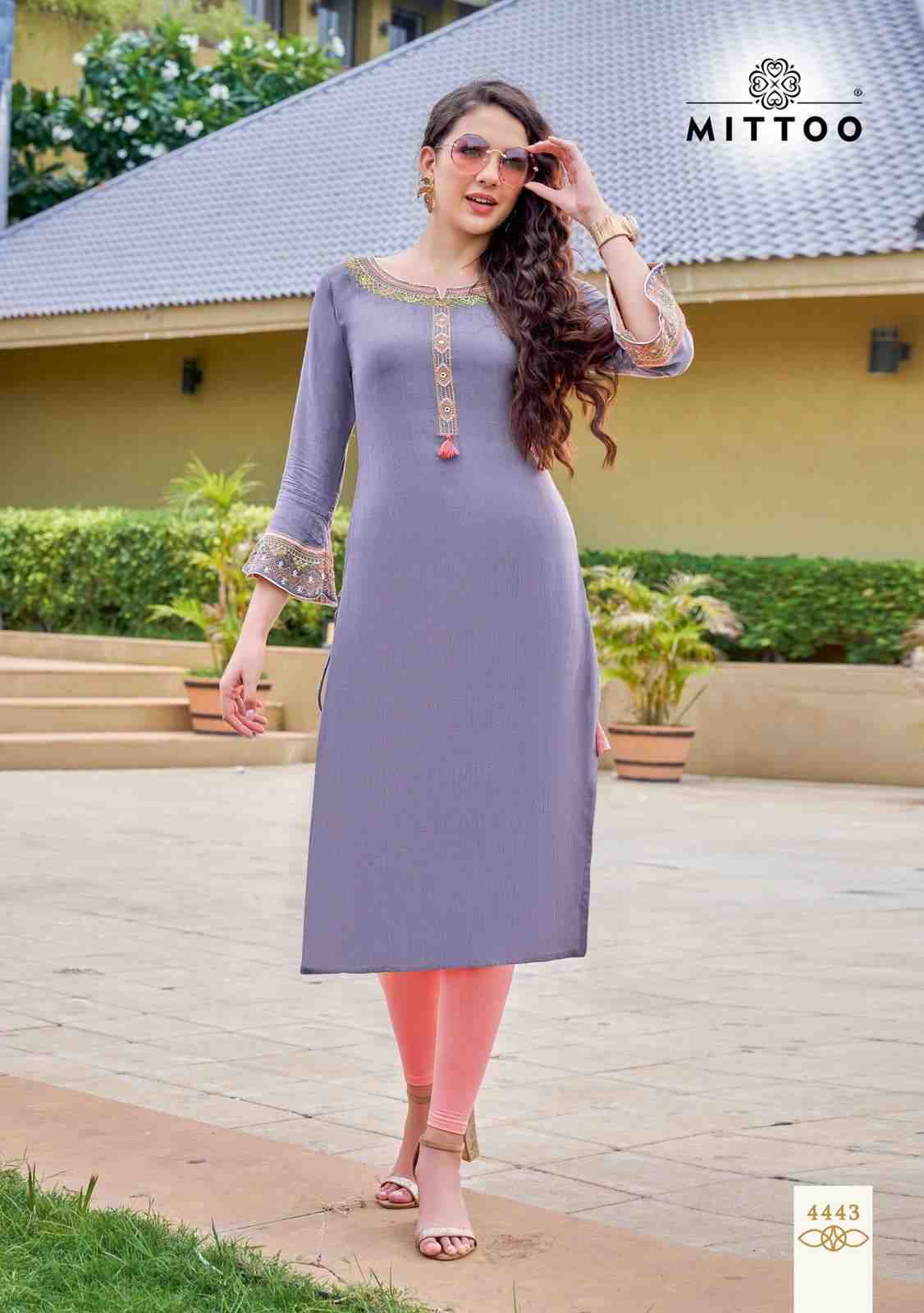MITTOO Mayurika vol 7 Handwork Rayon Kurti On Wholesale 